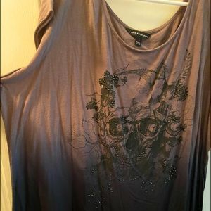 Taupe skull T-shirt